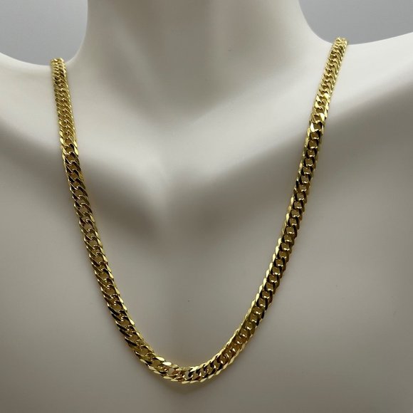 Silver/Gold 24" Miami Cuban Double Curb Chain - 925 Italy - Mens/Ladies/Unisex - Picture 6 of 11